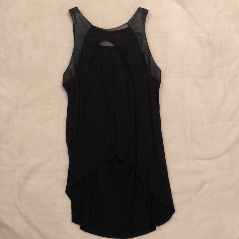 BCBGMaxAzria Leather Strap Blouse